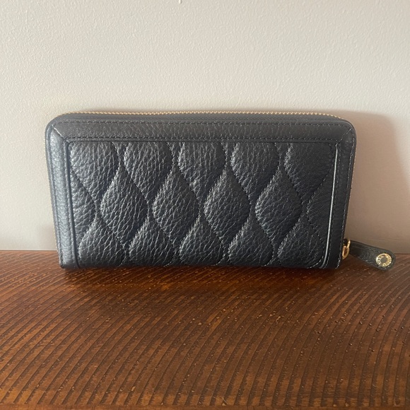 Vera Bradley Black Quilted Leather Wallet